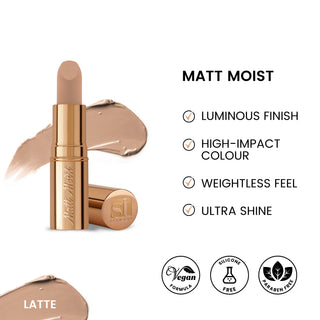 Matt Moist Long-Lasting Lipstick - Latte